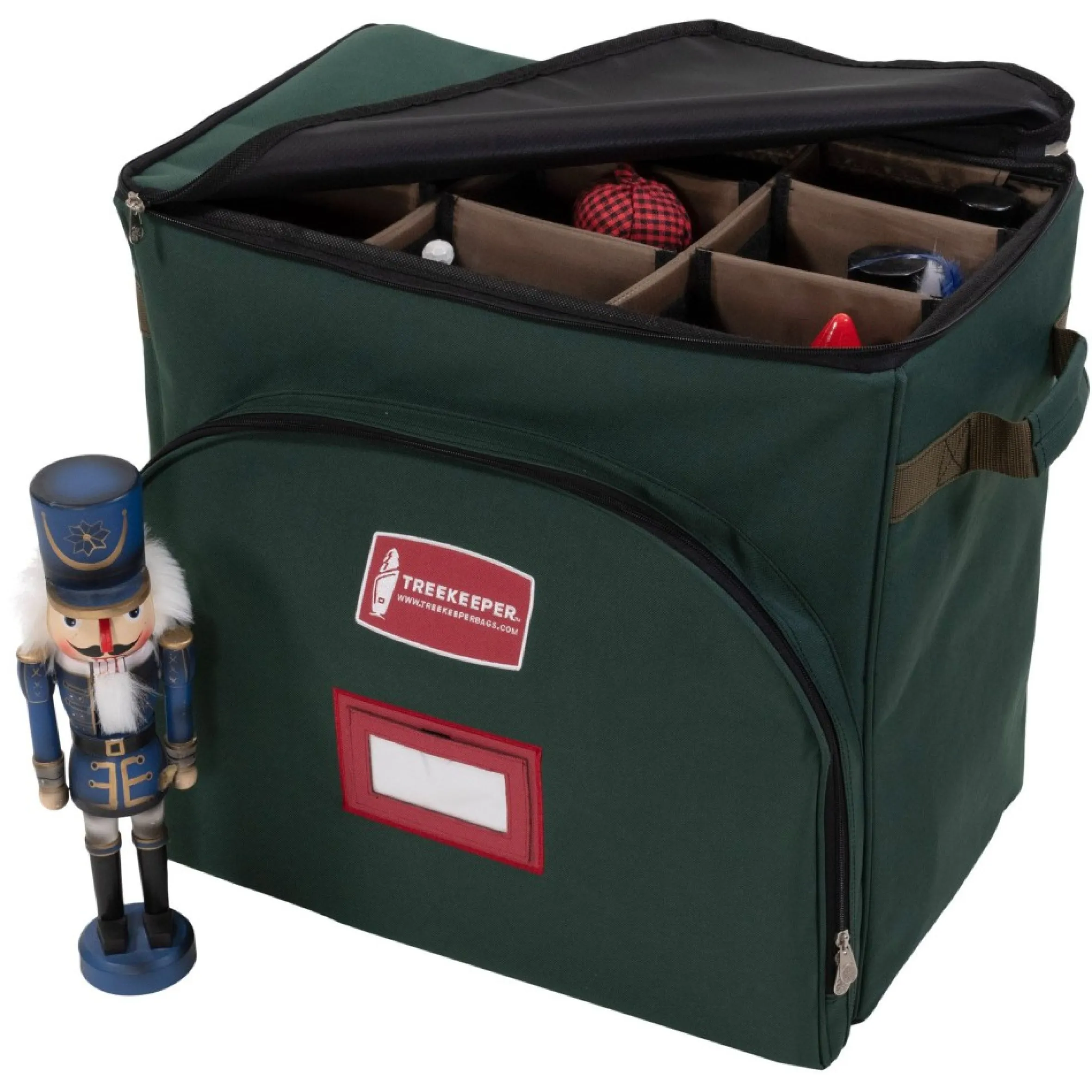 21.5" Green And Red Nutcracker Collectibles Storage Box