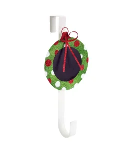 18" Green And Red Polka Dot Chalkboard Wreath Door Hanger Christmas Decor
