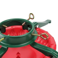 28' Green And Red Real Live Christmas Tree Stand