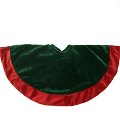 18" Green And Red Round Mini Christmas Tree Skirt