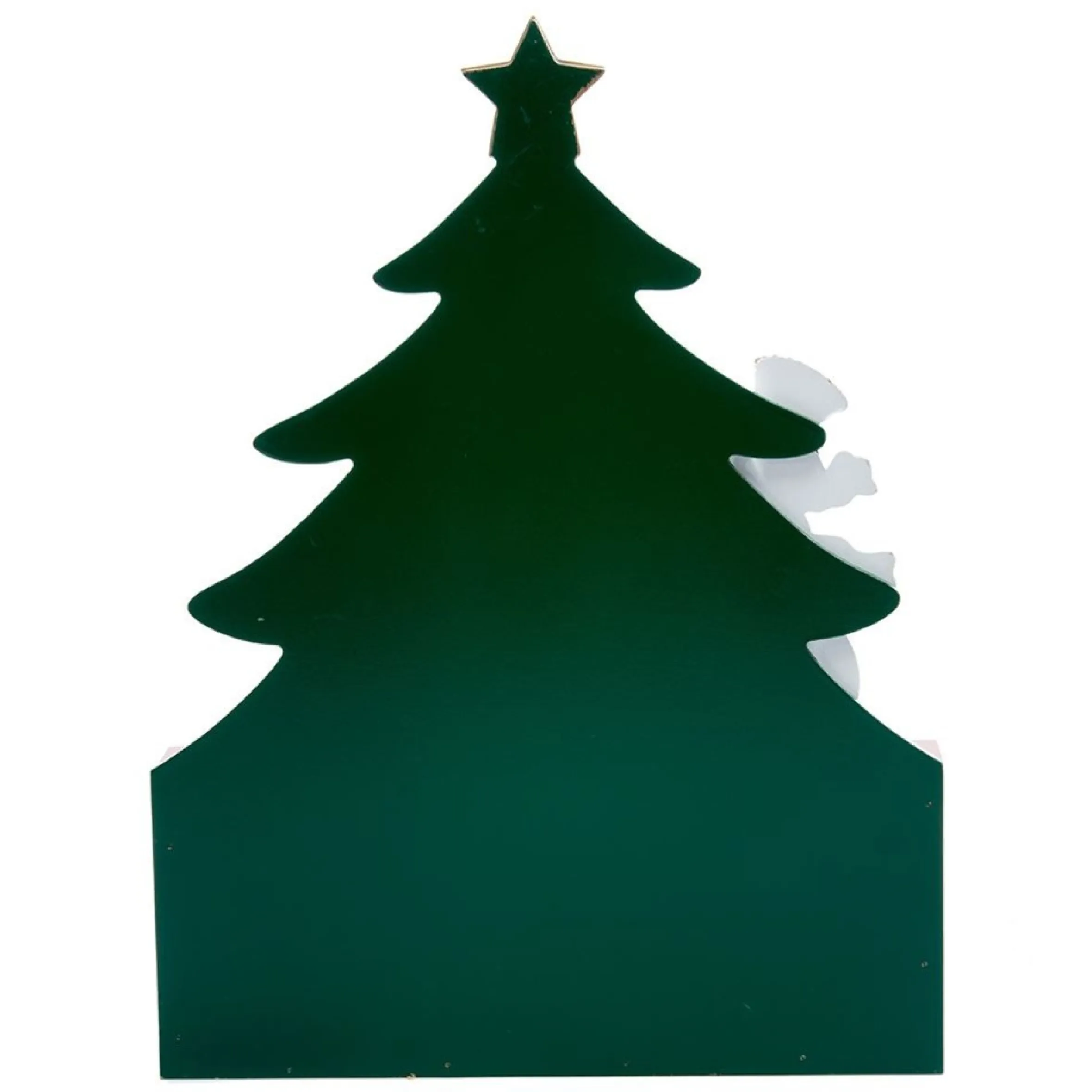 15.16" Green And Red Snowman With Tree Christmas Advent Calendar