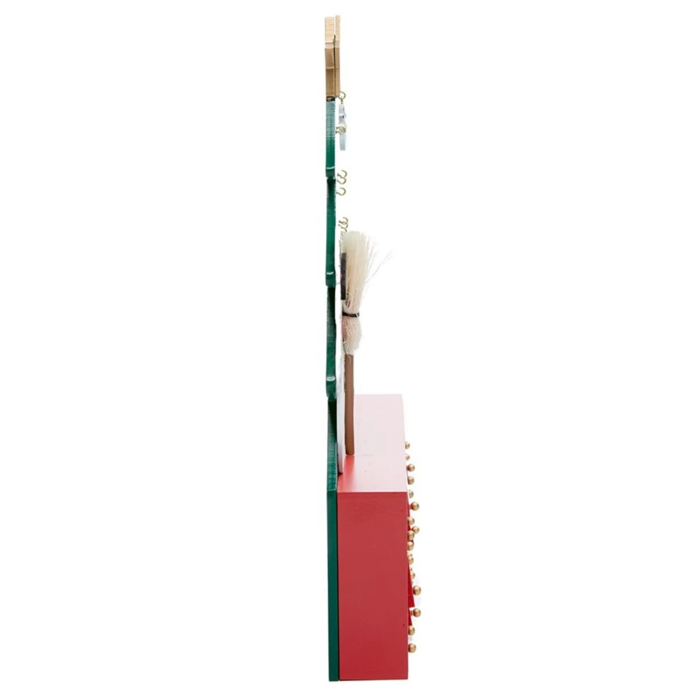 15.16" Green And Red Snowman With Tree Christmas Advent Calendar