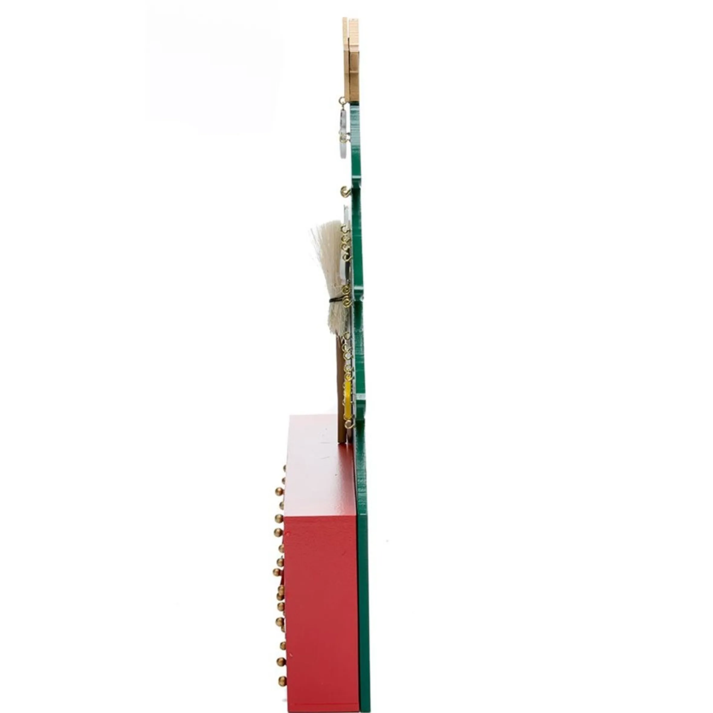 15.16" Green And Red Snowman With Tree Christmas Advent Calendar