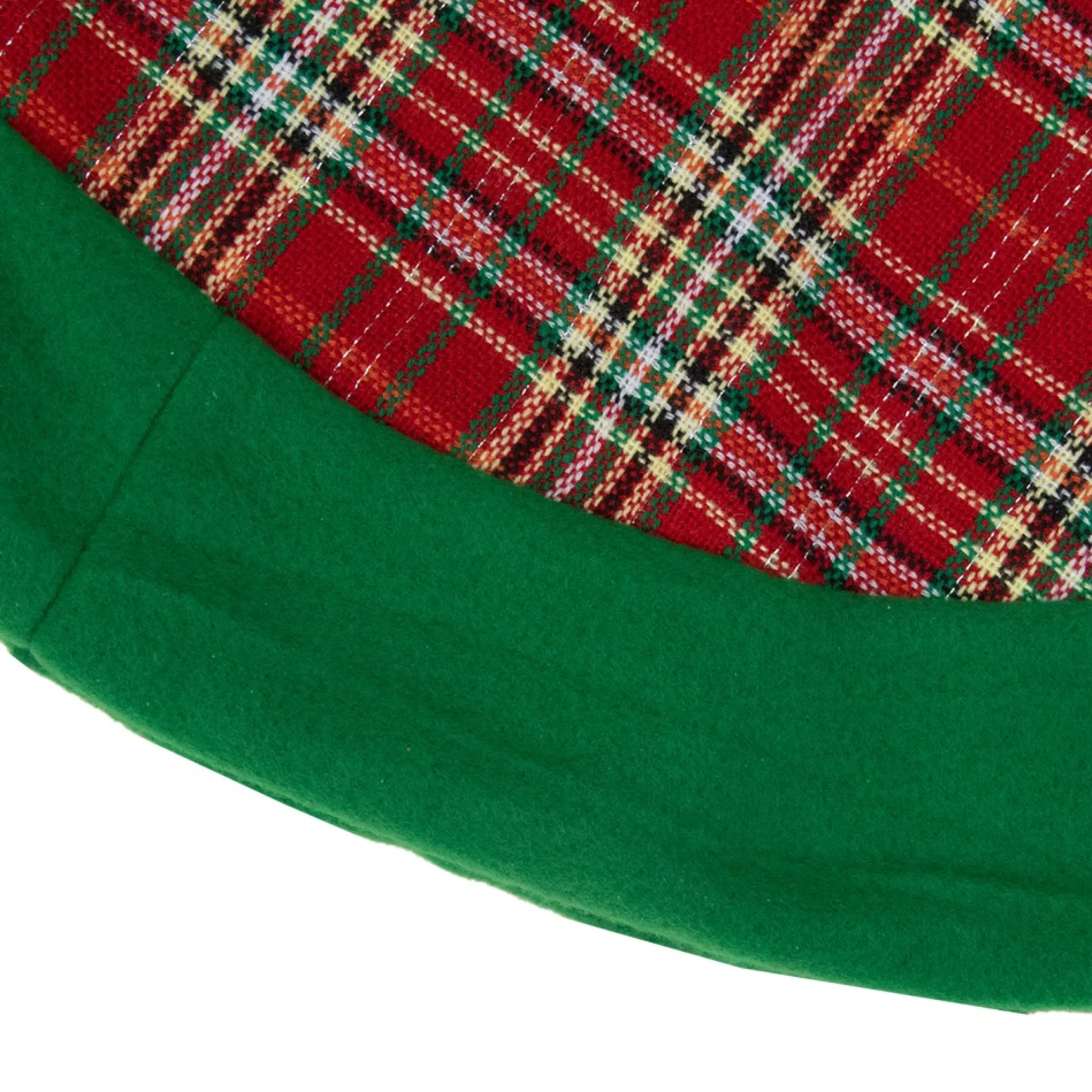 24" Green And Red Tartan Christmas Tree Skirt
