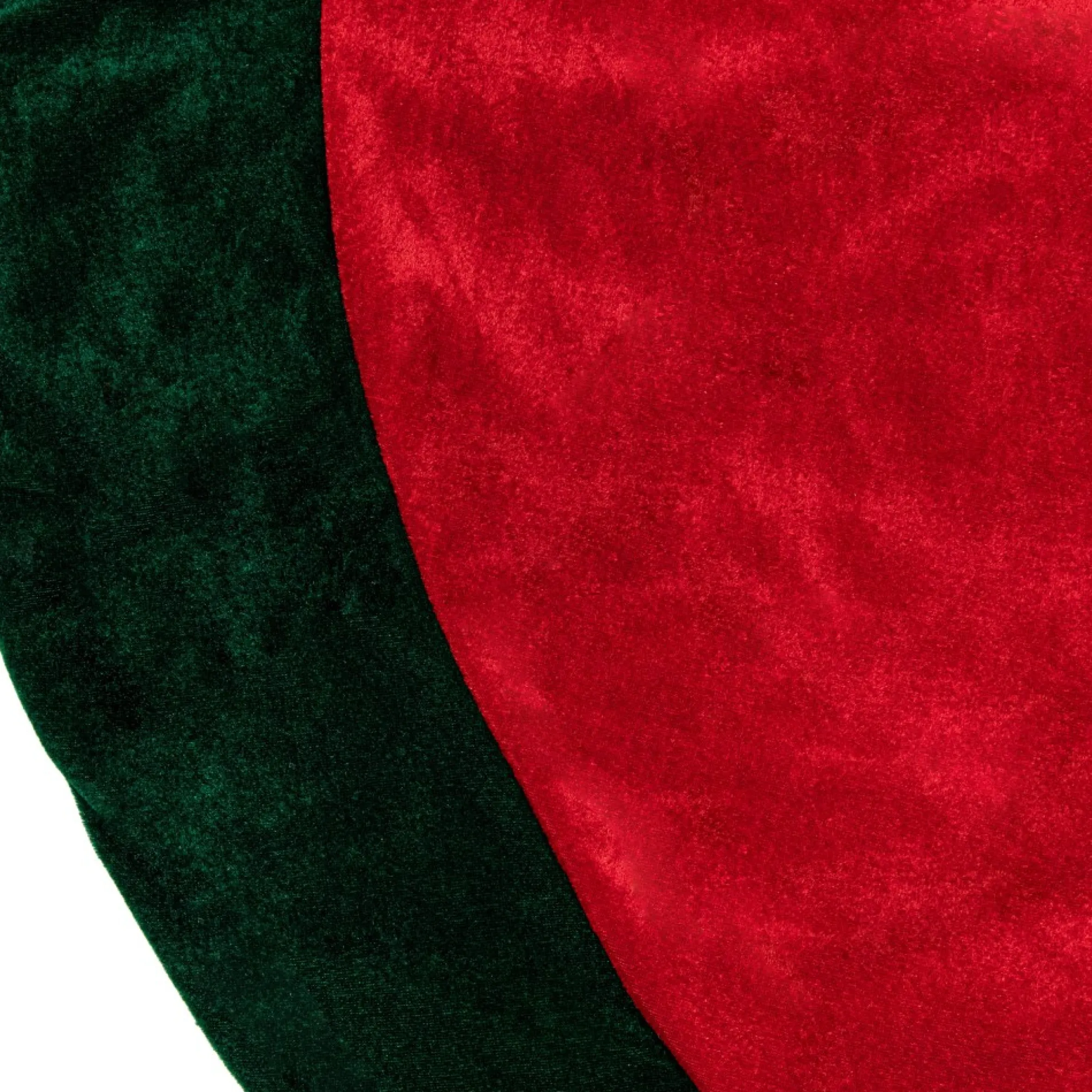 60" Green And Red Traditional Christmas Tree Skirt