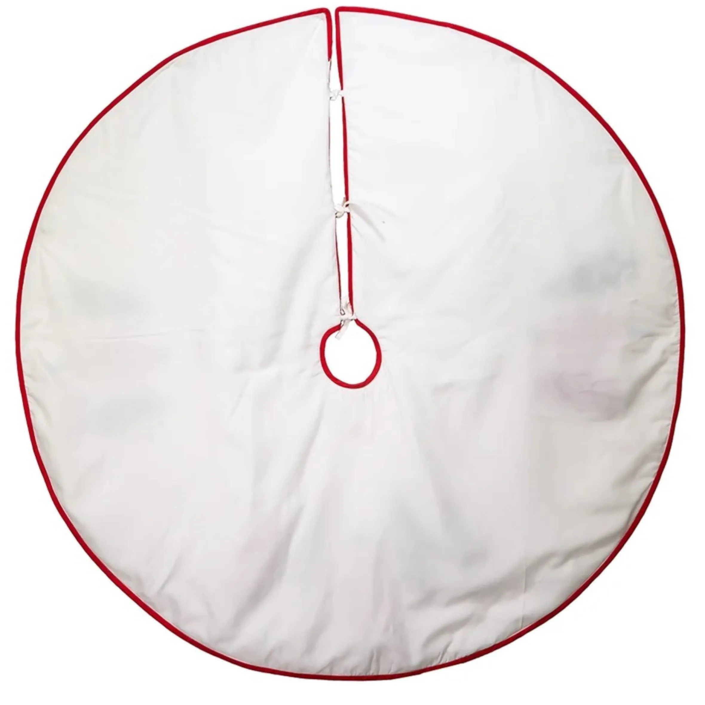50" Green And Red Tree Embroidered Christmas Tree Skirt