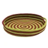 18" Green And Red Woven Candy Cane Round Christmas Tray