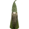 14" Green And White Cone Gnome Christmas Tabletop Decor