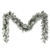 9' Green And White Flocked Spruce Garland With 160 Tips