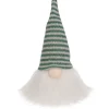 5.5" Green And White Striped Knit Gnome Christmas Figure