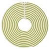 50" Green And White Woven Candy Cane Round Christmas Tree Skirt