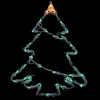 15" Green And Yellow Lighted Christmas Tree Window Silhouette Decoration