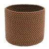 12" Green Braided Twisted Christmas Woven Storage Basket