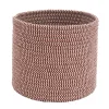 12" Green Braided Zig-Zag Christmas Woven Storage Basket