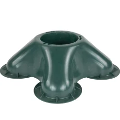 Green Christmas Tree Stand With Clamping System - For Live Trees Up To 10'