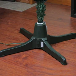 24" Green 360 Degree Rotating Christmas Tree Stand For 7.5' Artificial Trees
