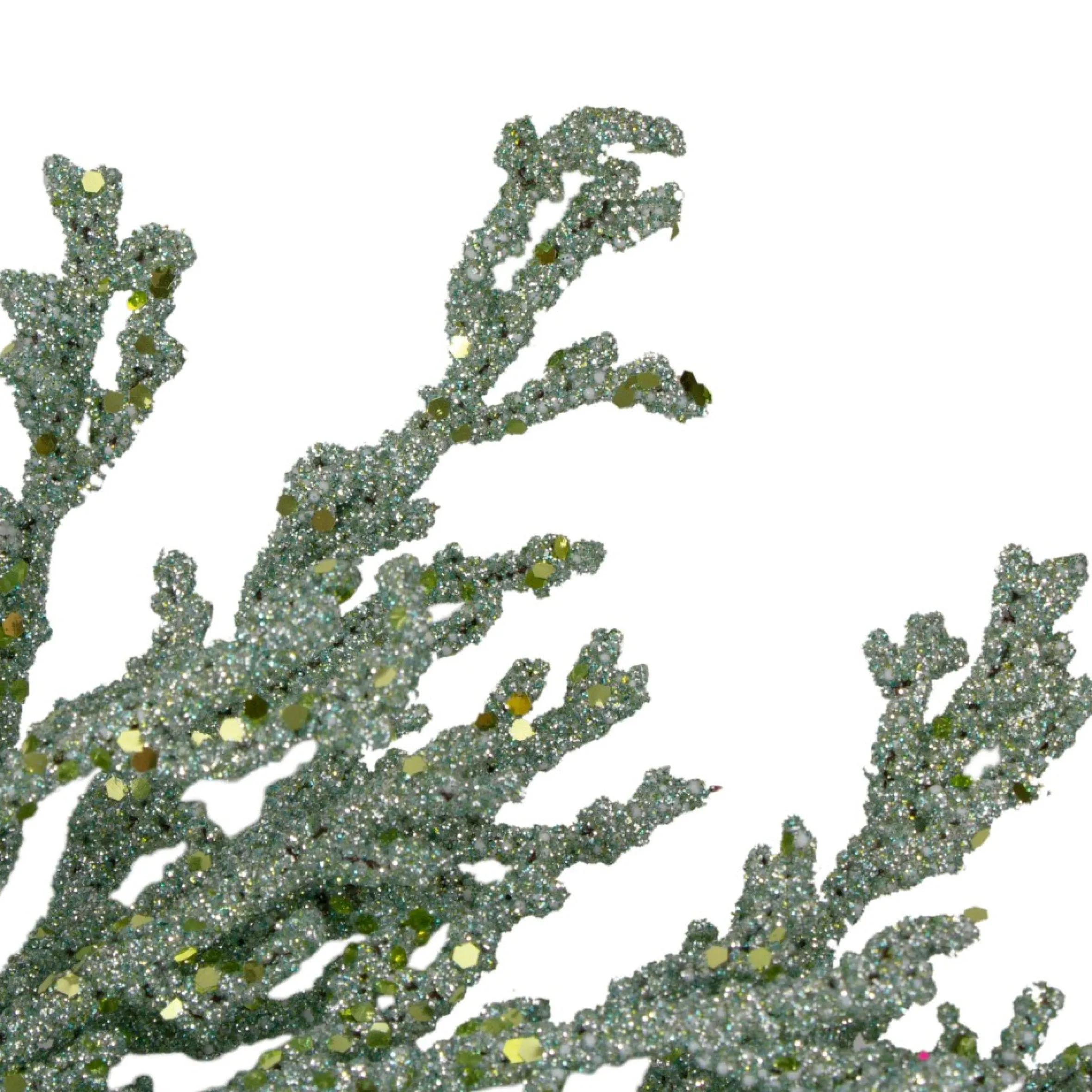 20" Green Glittered Artificial Coral Christmas Wreath