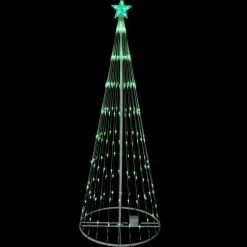 6' Green Led Lighted Christmas Tree Show Cone Outdoor Decor