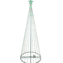 6' Green Led Lighted Christmas Tree Show Cone Outdoor Decor