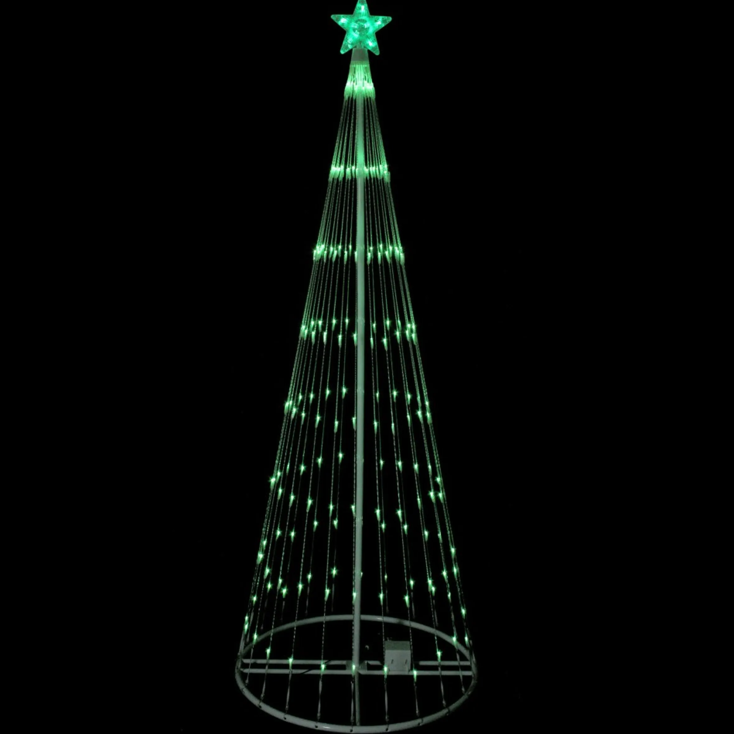 9' Green Led Lighted Christmas Tree Show Cone Outdoor Decor