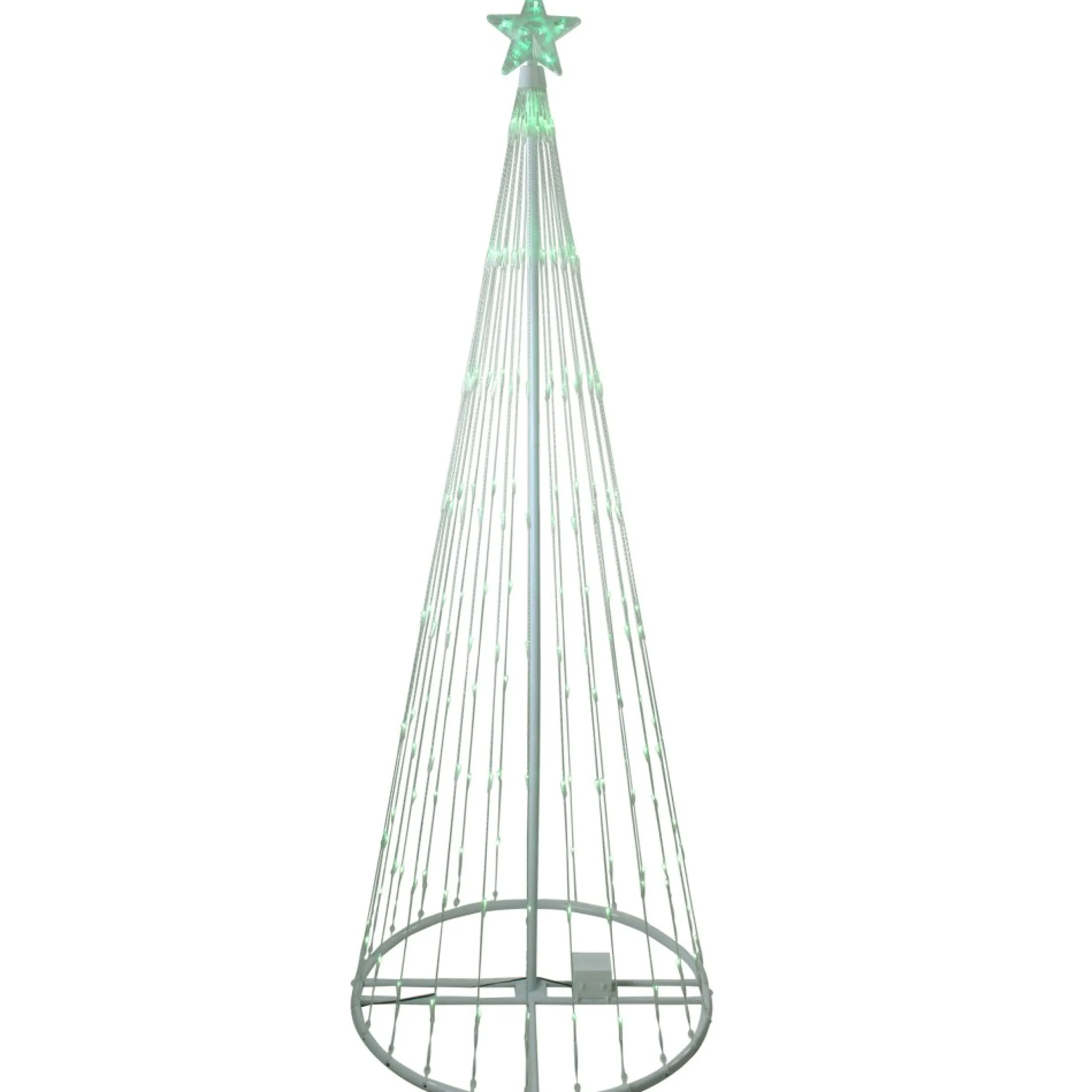 9' Green Led Lighted Christmas Tree Show Cone Outdoor Decor