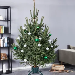Green Live Christmas Tree Stand - For Trees Up To 9Ft Tall