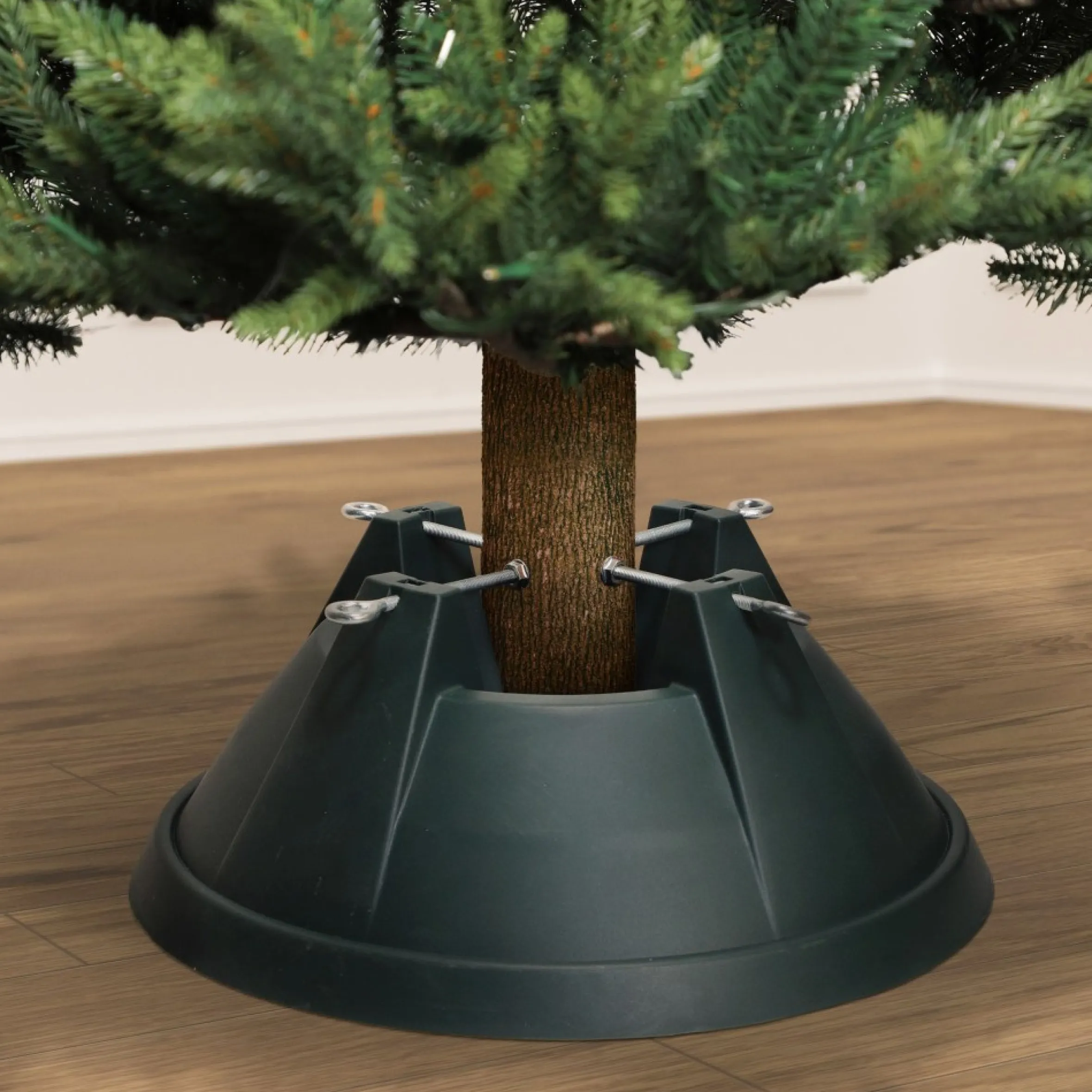14.75" Green Live Christmas Tree Stand - For Trees Up To 6Ft Tall