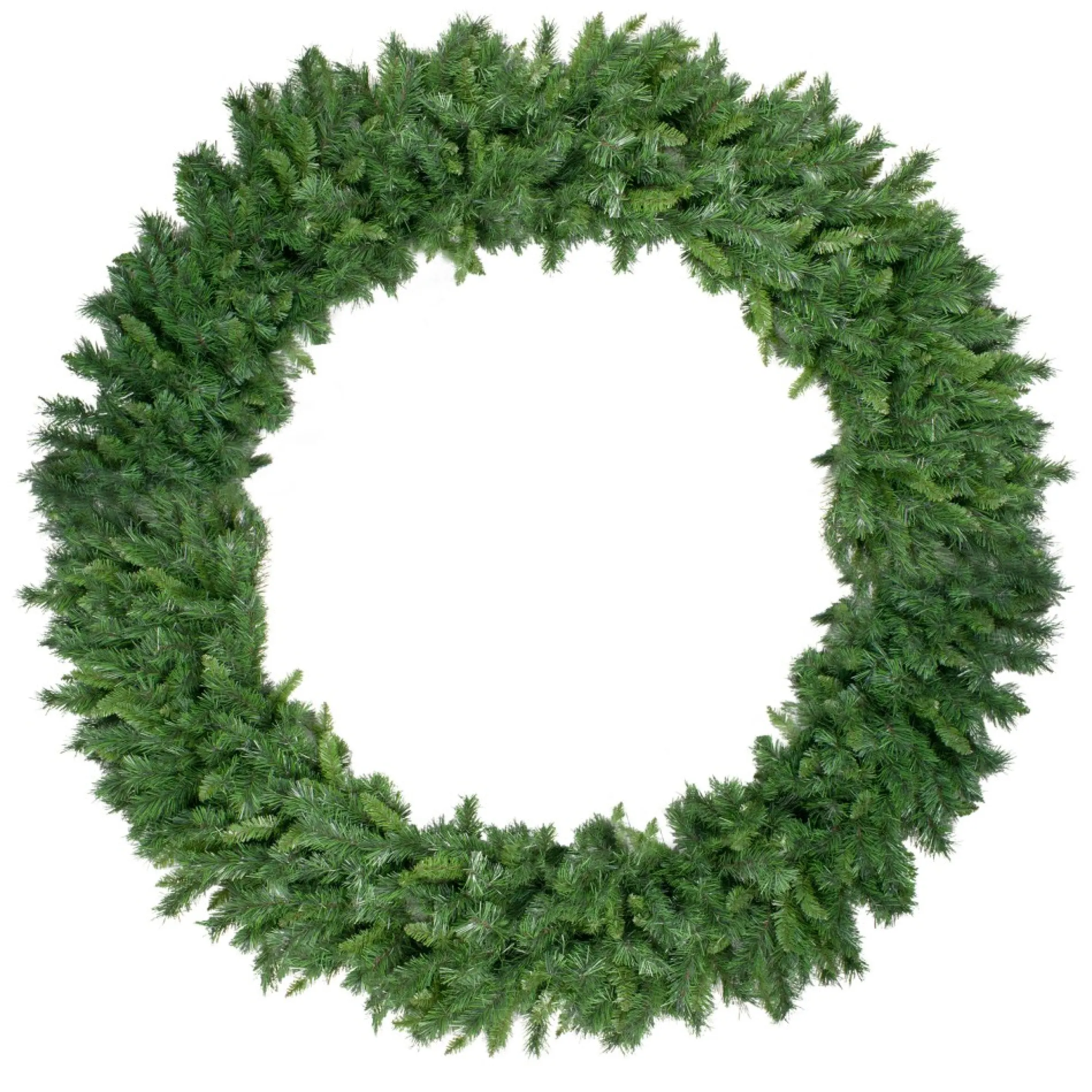 Green Lush Mixed Pine Artificial Christmas Wreath - 72-Inch, Unlit
