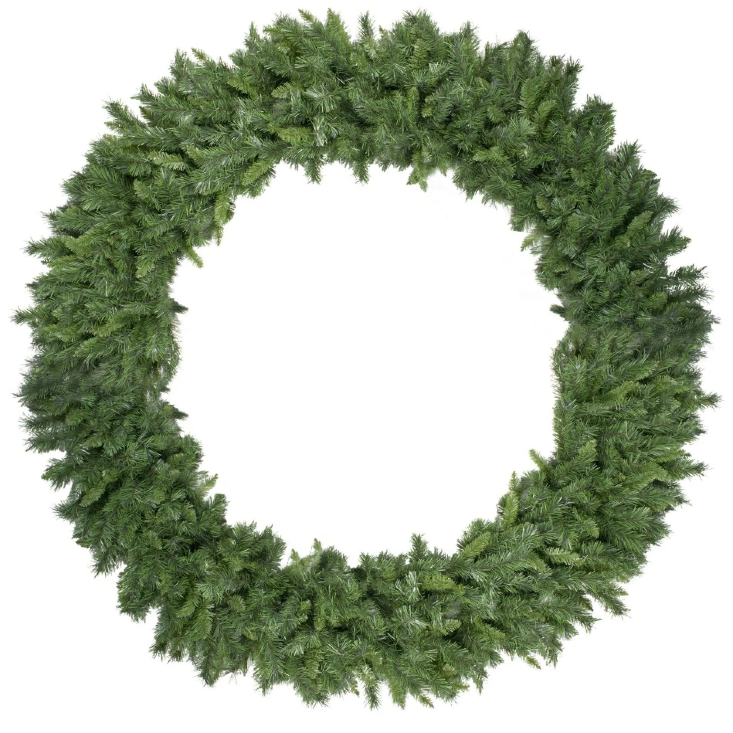 Green Lush Mixed Pine Artificial Christmas Wreath - 72-Inch, Unlit
