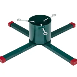 Green Metal Live Christmas Tree Stand - For Trees Up To 9Ft Tall