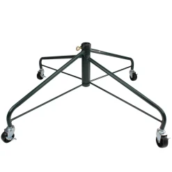 Green Metal Rolling Christmas Tree Stand For 9' - 12' Artificial Trees