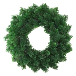 Green Pine Artificial Christmas Wreath - 16-Inch, Unlit