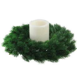 Green Pine Artificial Christmas Wreath - 16-Inch, Unlit