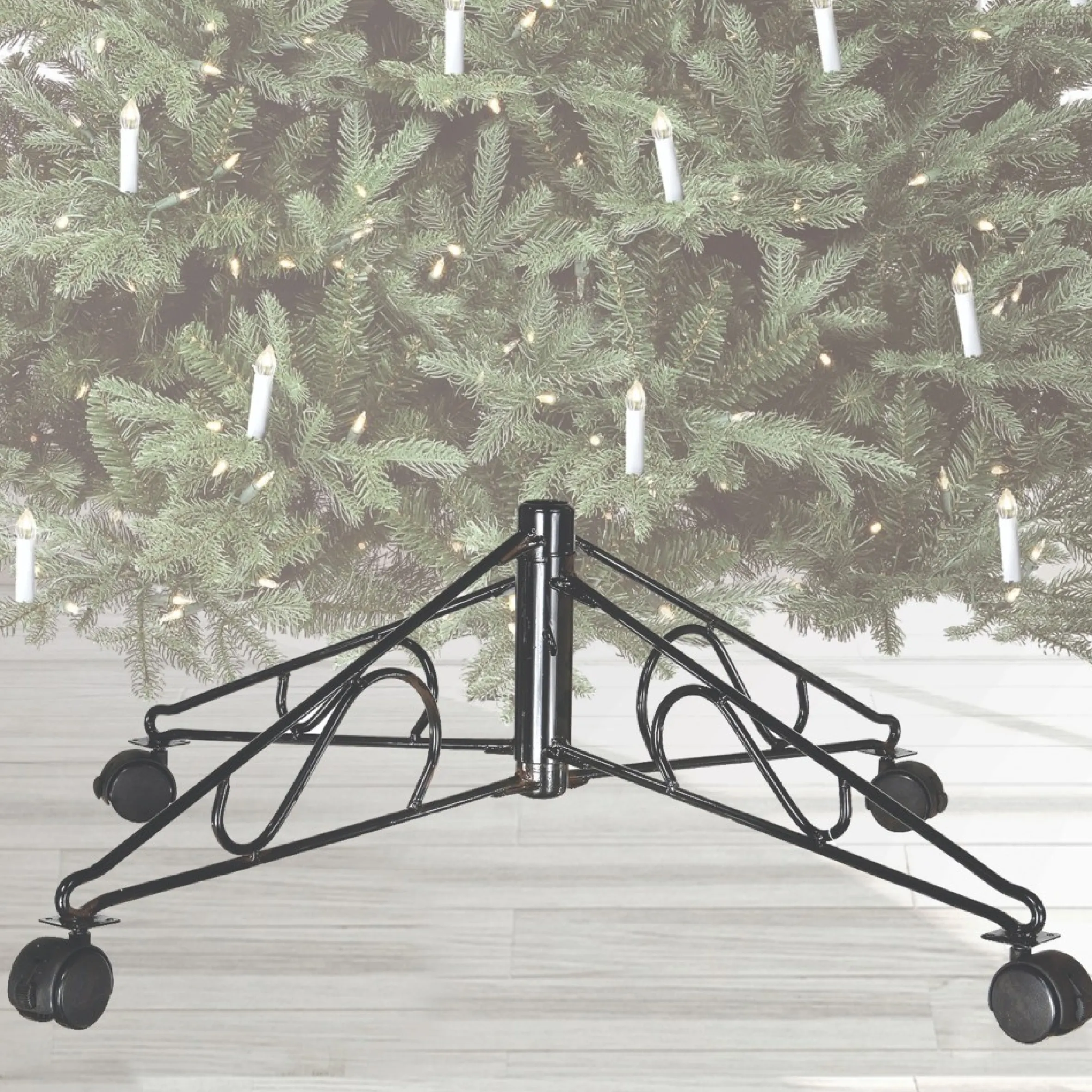 Green Rolling Christmas Tree Stand For 10' Artificial Trees
