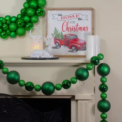6' Green Shatterproof Ball Artificial Christmas Garland - Unlit