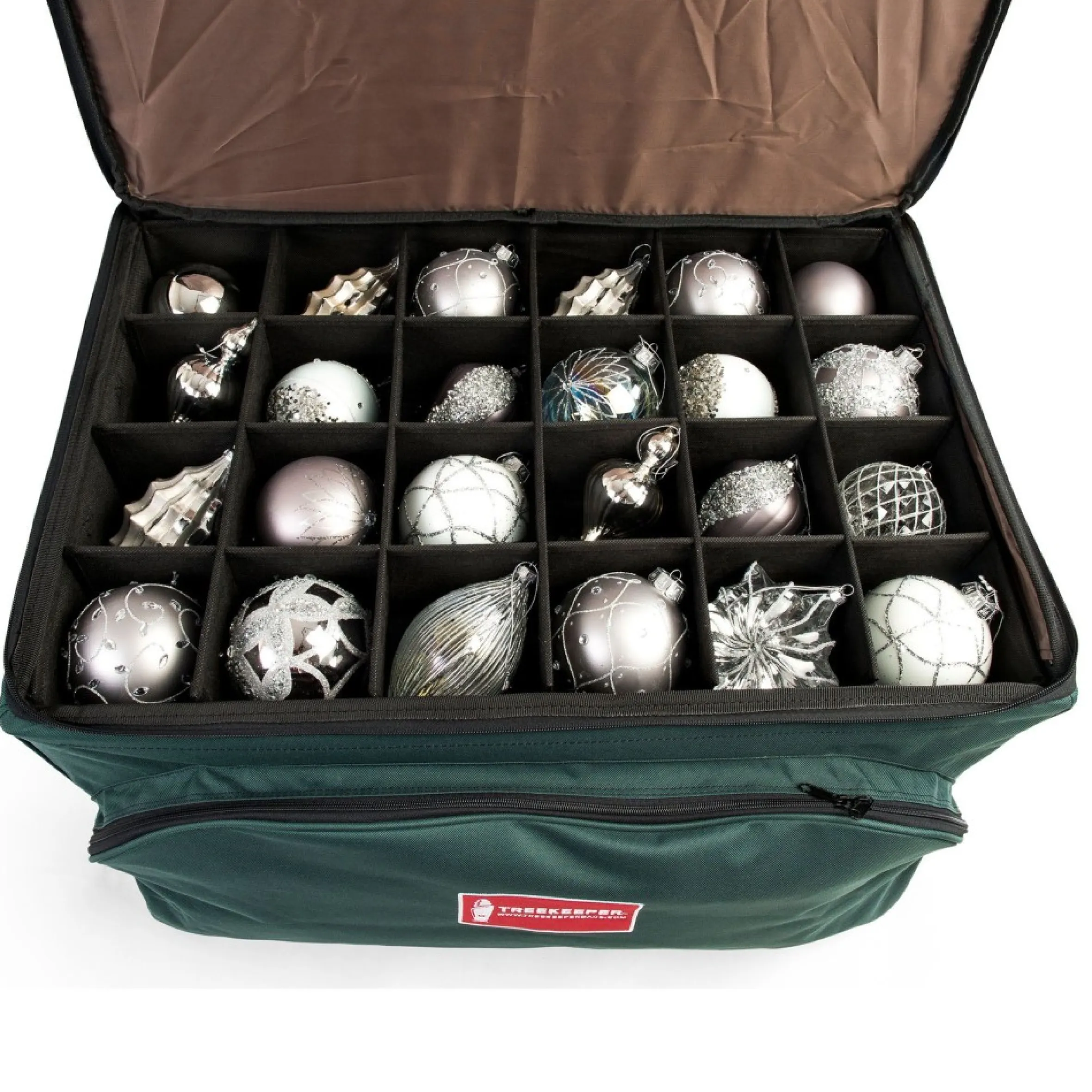 27" Green Unique Top Pocket Christmas Ornaments Storage Bag