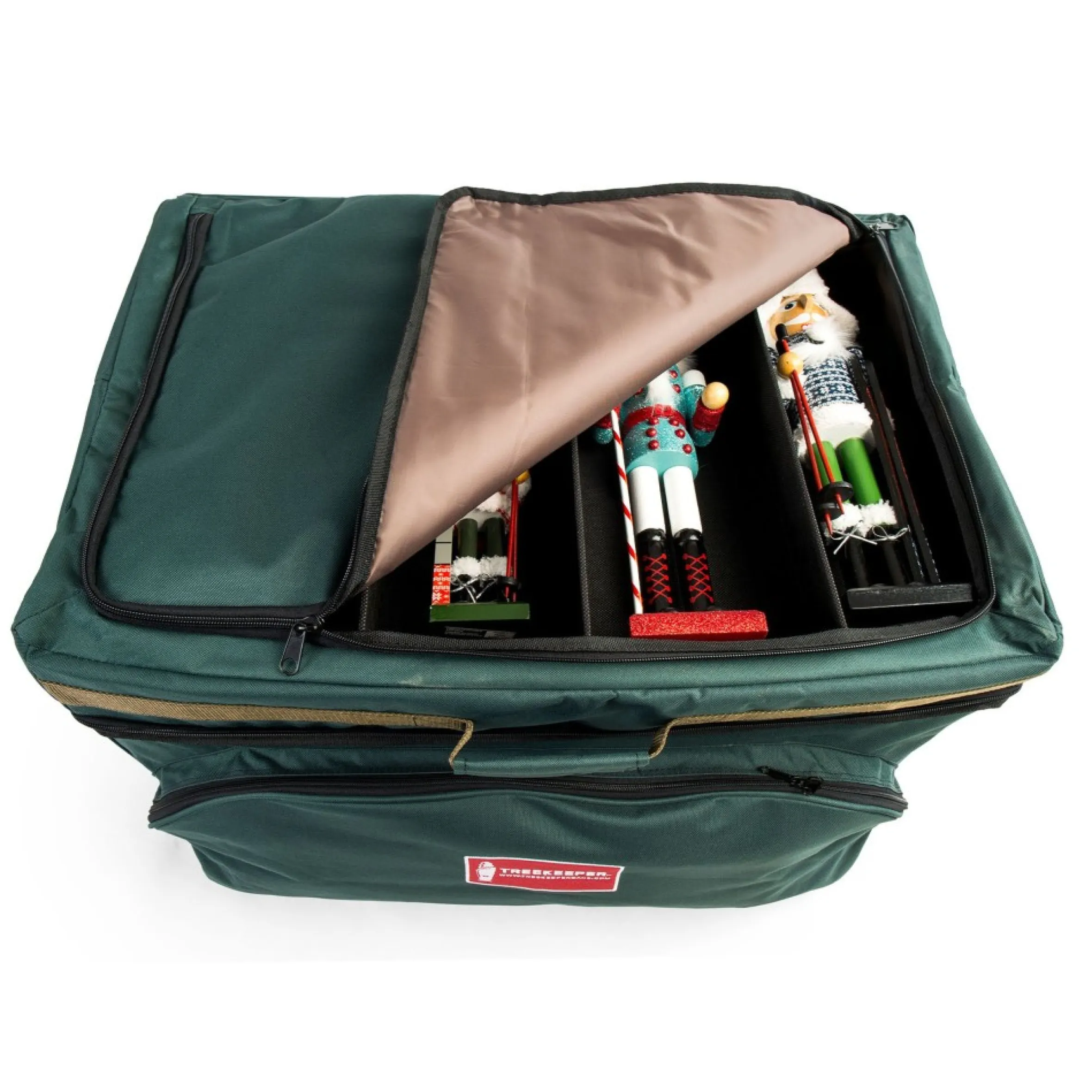27" Green Unique Top Pocket Christmas Ornaments Storage Bag