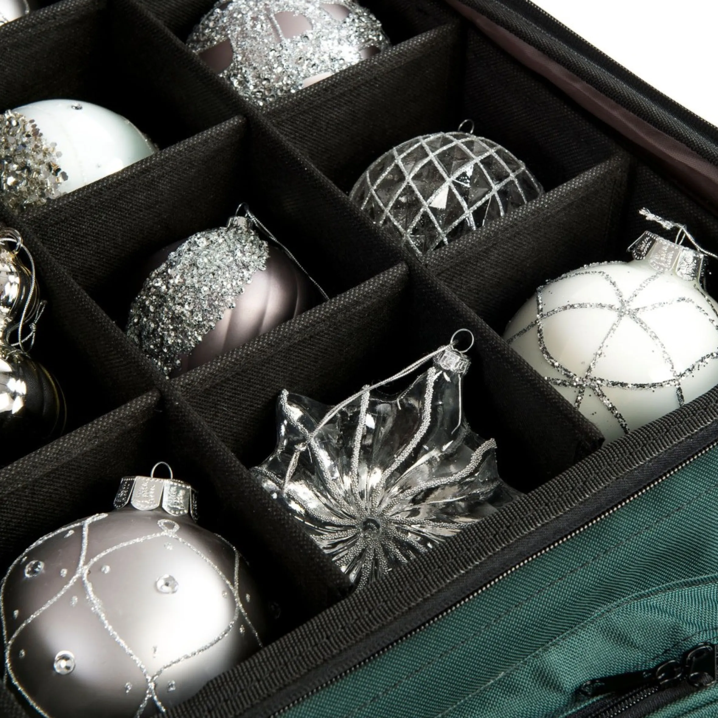 27" Green Unique Top Pocket Christmas Ornaments Storage Bag