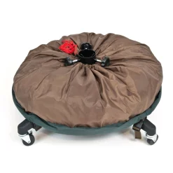 89" Green Upright Christmas Tree Medium Storage Bag With Rolling Tree Stand