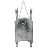15" Grey Distressed Finish Christmas Sled Wall Hanging