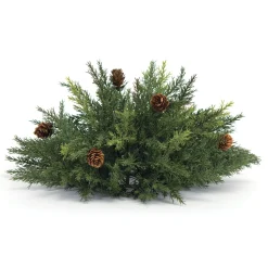 13" Half Sphere Arborvitae Pine Artificial Christmas Bush