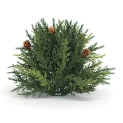 8.5" Half Sphere Arborvitae Pine Artificial Christmas Bush