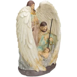11.25" Holy Family And Angel Christmas Nativity Decoration