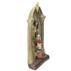 14.5" Holy Family And Angel Figures Christmas Nativity Statue Decor