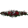 52" Houndstooth Bows And Berries Artificial Christmas Swag, Unlit