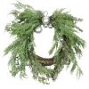 Iced Cedar Ornaments And Bells Artificial Christmas Wreath - 24-Inch, Unlit