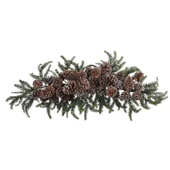 28" Iced Pinecone Artificial Christmas Swag, Unlit