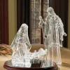 Icy Crystal Illuminated Religious Holy Family Christmas Nativity Figure 16"