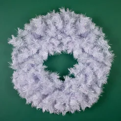 Icy White Iridescent Spruce Artificial Christmas Wreath - 18-Inch, Unlit