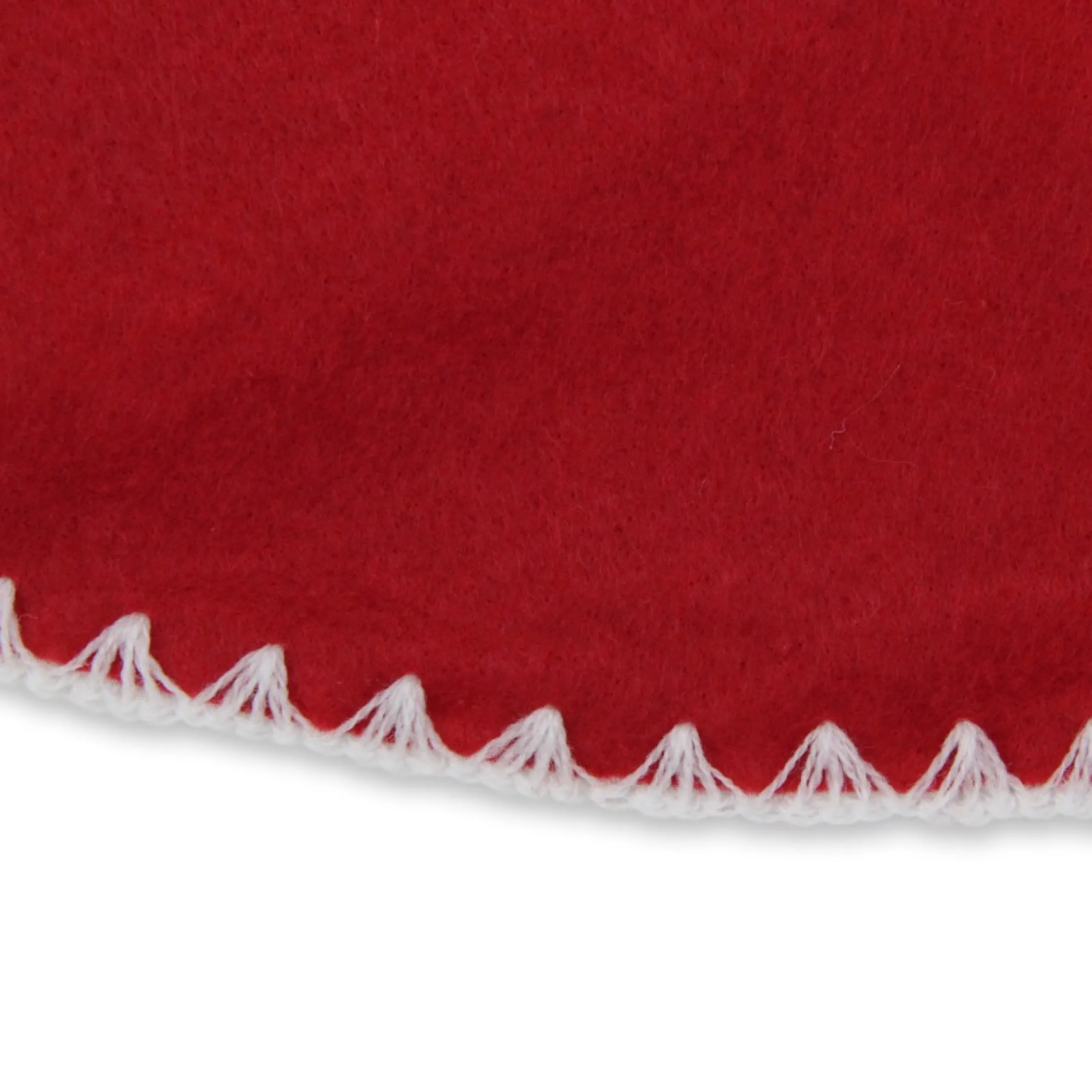 26-Inch Red And White Shell Stitching Mini Christmas Tree Skirt